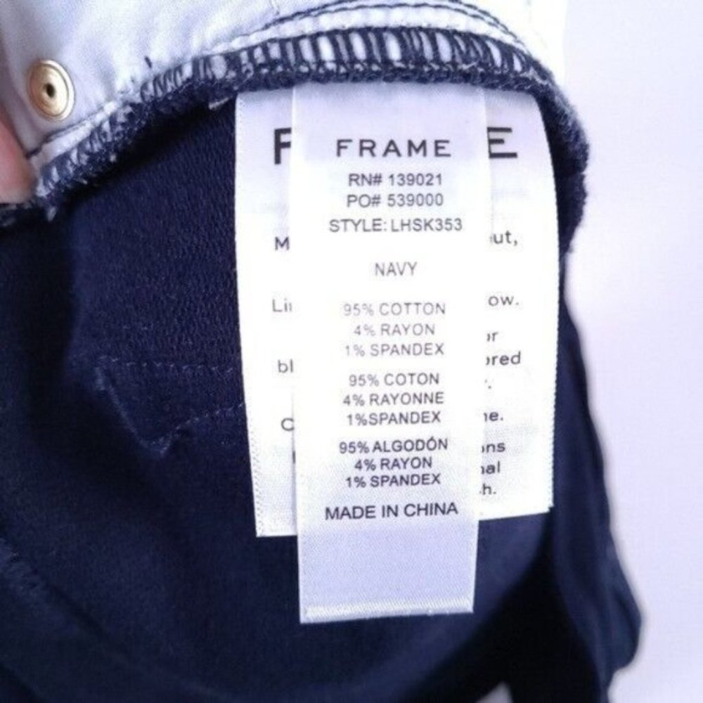 FRAME Le High Rise Blue Skinny Corduroy Jeans Pants Size 27 NWT - Picture 7 of 11